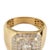 Metal Men’s 10k Yellow Gold 1.82ct Princess & Round Halo Lab Grown Diamond Band Ring, Size 10 For Sale - Image 7 of 8