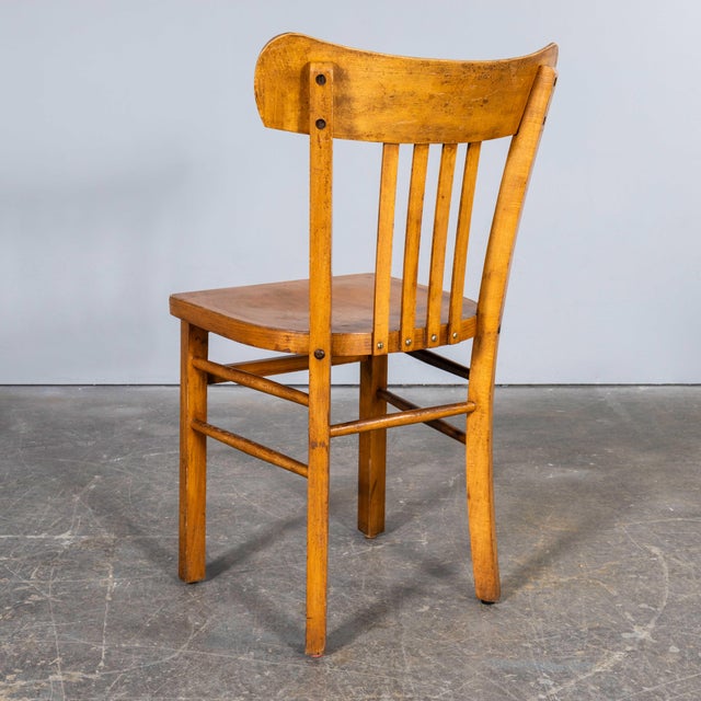 Vintage Luterma Chairs in Honey Oak and Bentwood, 1950s, Set of 4 For Sale - Image 4 of 11