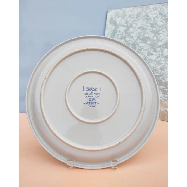 Ben Van Allen for Mikasa White Round Ceramic Platter For Sale In Los Angeles - Image 6 of 7