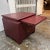 Burgundy Harrison Van Horn Vintage Two Drawer Burlap Chest For Sale - Image 8 of 12