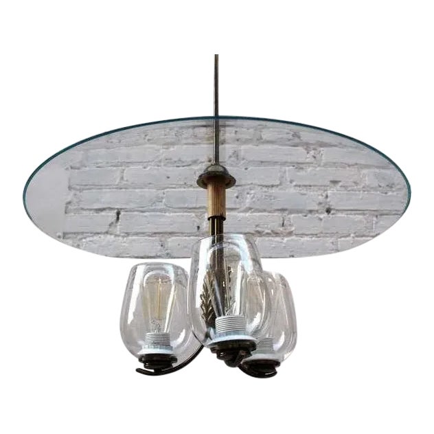 Italian Chandelier in the Style of Pietro Chiesa for Fontana Arte For Sale