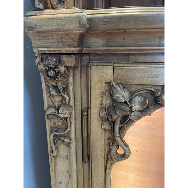 Brown Late 19th Century Massive Rococo Louis Vx Style Display Hutch Cabinet For Sale - Image 8 of 12