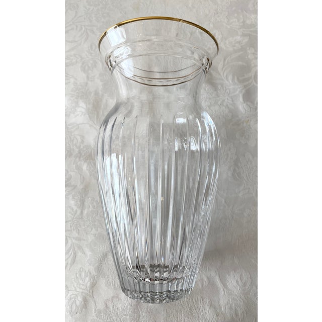 Late 20th Century Waterford Crystal Marquis Hanover Gold Vase Mint Condition For Sale - Image 11 of 12
