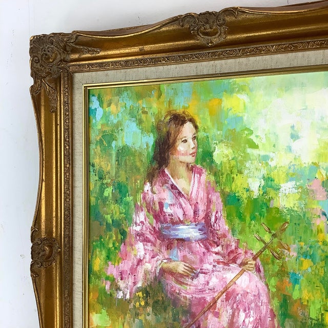 Vintage Impressionist Oil Painting by Karin Schaefers For Sale In Philadelphia - Image 6 of 12