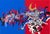 Raymond MORETTI (1931-2005) RIMBAUD's Illuminations in Blue and Red Original color silkscreen print Signed in pencil...