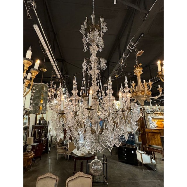 Magnificent 18th century French bronze and crystal cathedral chandelier. Circa 1800. The chandelier has been...
