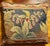 Antique 19th century French floral tapestry made into a pillow. Muted shades of tan, brown, red, blue and green. Finished...