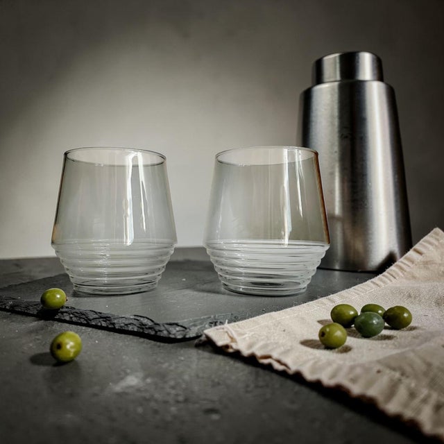 Inspired by the elegance of art deco architecture and American cocktail culture of the 1920s, these glasses will bring a...