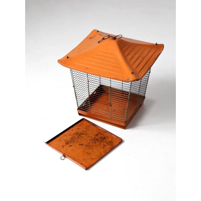 Mid-Century Bird Cage With Stand For Sale - Image 11 of 13