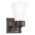 Visual Comfort Signature Siena Single Sconce in Bronze with White Glass For Sale