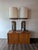 Beautiful pair of large mid century modern 3-way lamps by Nova of California. Excellent condition throughout! Made in USA!...