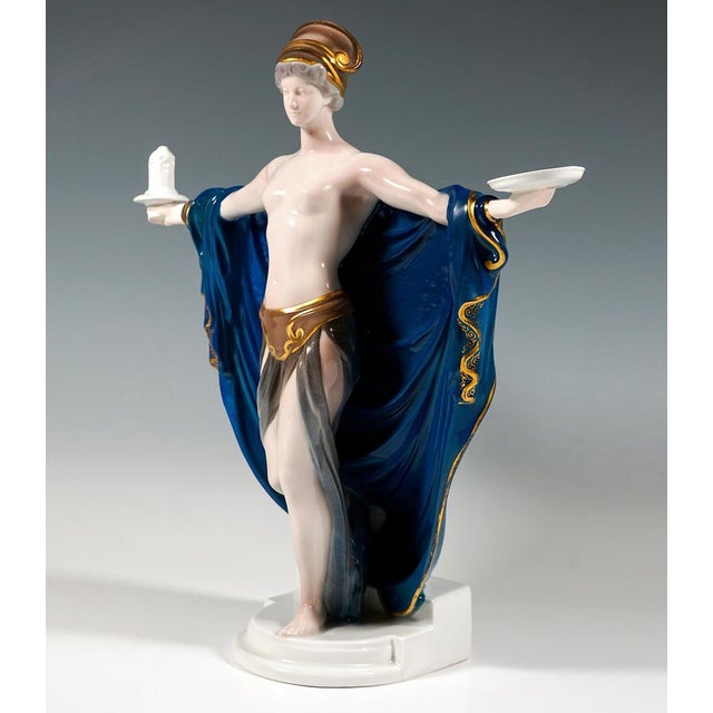 Porcelain Figurine Temple Dedication attributed to Liebermann Rosenthal Selb, Germany, 1890s For Sale - Image 4 of 7