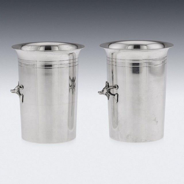 Vintage 20th Century Italian Silver Beakers by Gucci, 1980s, Set of 2 For Sale - Image 11 of 13