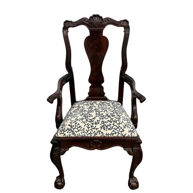 Elegant set of eight dining chairs from Bernhardt’s Centennial Collection, comprising six side chairs and two armchairs....