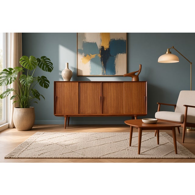 Model 19 High Board in Teak by Gunni Omann for Omann Jun, Denmark, 1960s For Sale - Image 15 of 18