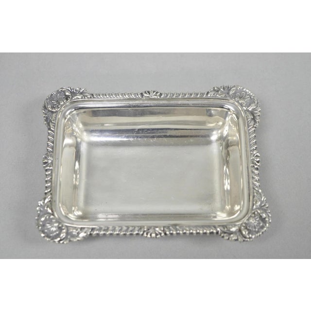 Vintage Miniature Sheffield England Silver Plated Covered Serving Dish Platter - Set of 2 For Sale - Image 12 of 18