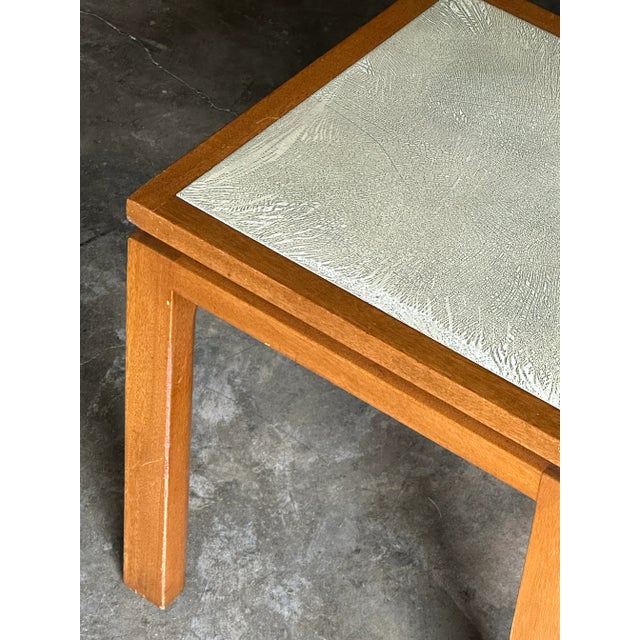 1950s Harvey Probber End Tables in Mahogany and Enamel, Unmarked- A Pair For Sale - Image 12 of 12