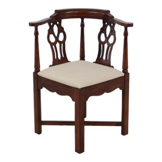 Vintage Georgian Style Mahogany Corner Chair For Sale