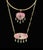 Large Rhodochrosite Heart Pendant With Emeralds & 14k Gold For Sale In New York - Image 6 of 14