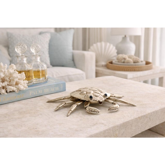 A sculptural articulated crab designed and produced in Taxco, Mexico by renowned silversmith Emilia Castillo, one of the...