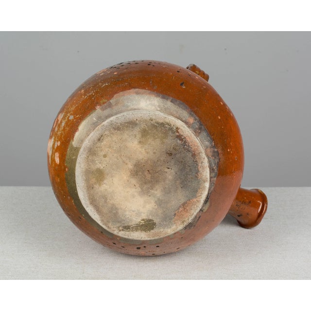19th Century French Glazed Terracotta Toupin Cooking Pot For Sale - Image 10 of 11