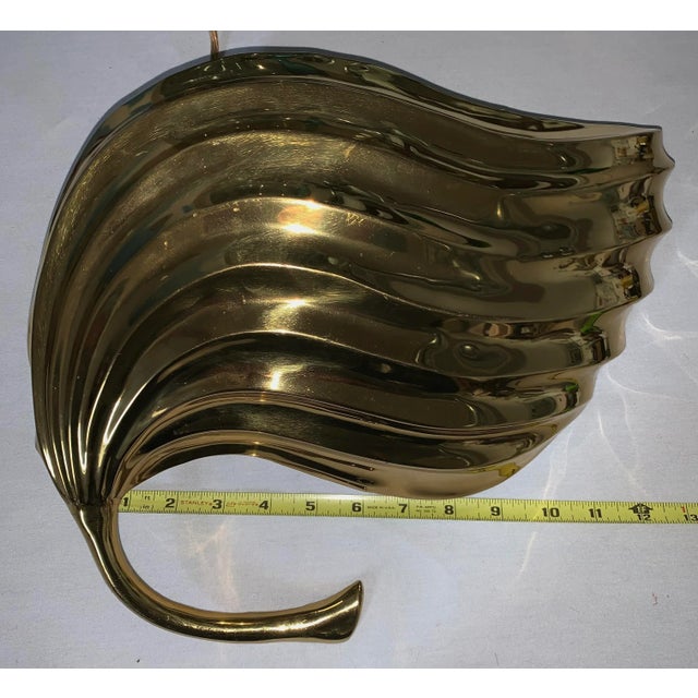 Metal Italian Modernist Tommaso Barbi Brass Light Wall Sconce For Sale - Image 7 of 7