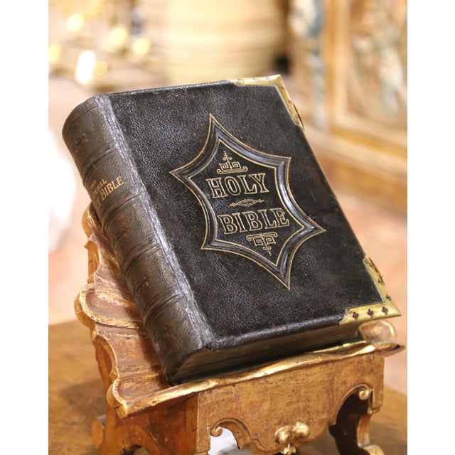 This impressive antique family Bible combines beautifully preserved devotional text with handsome Victorian craftsmanship....