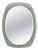 Oval Sage Green Beveled Mirror from Cristal Art, Italy, 1960s For Sale
