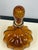 Diamond Star Amber Ribbed Glass Decanter, Vintage For Sale - Image 9 of 12