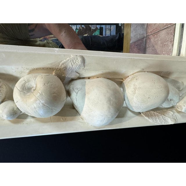 Stucco Mirror with Fruit Decoration, 1970s For Sale - Image 4 of 7