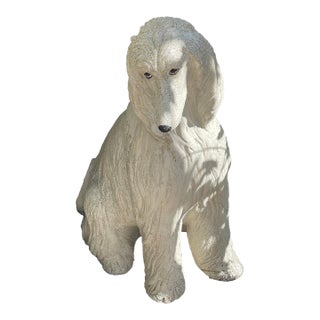 Mid 20 Th C 3 Ft Concrete Dog Sculpture For Sale