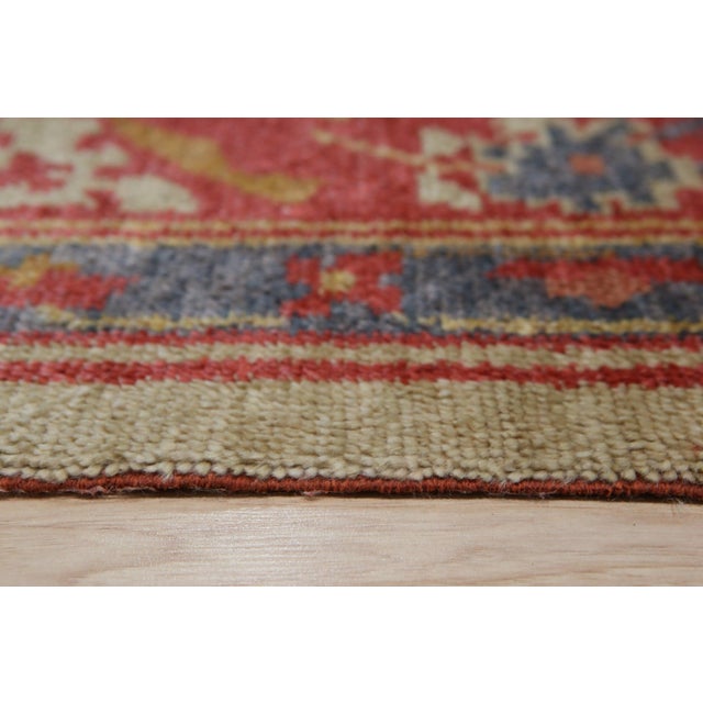 Hand-knotted in mohair, this 9 x 12 Selene Modair Oushak rug carpet is a refined addition to our contemporary room-size...