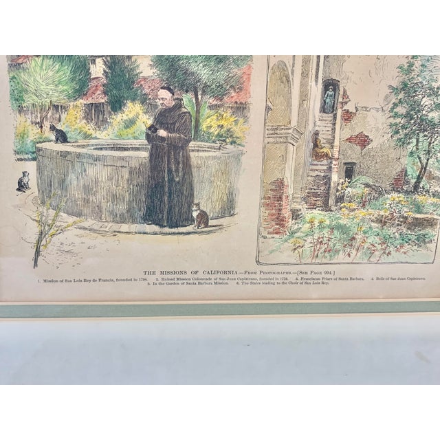 Wood Vintage Missions of California Print For Sale - Image 7 of 11