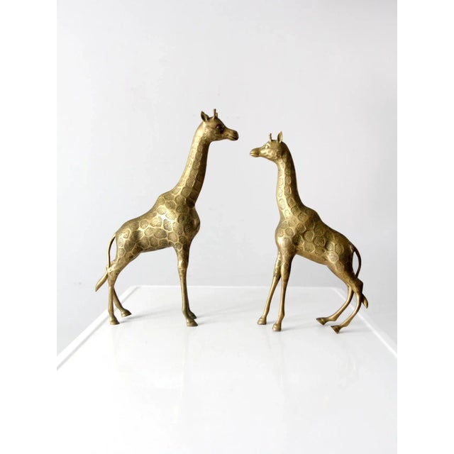 Mid Century Brass Giraffes Pair For Sale - Image 13 of 13