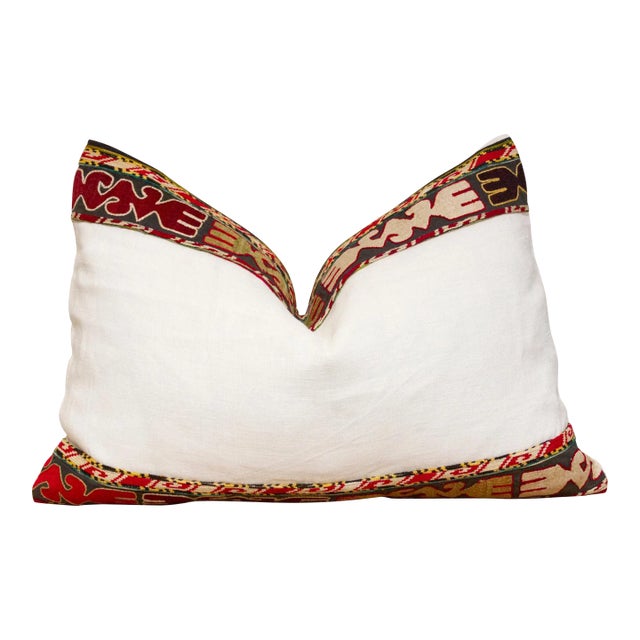 Mani Antique Lakai Tribe Linen Pillow For Sale