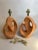 Pair Vintage MCM 3 Way Table Lamps Abstract Swirl Sculptural Peach Ceramic Height: 19" to top socket - 27 3/4" to top...