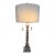 Late 20th Century Barley Twist Bleached Wood Table Lamp With Linen Drum Shade For Sale