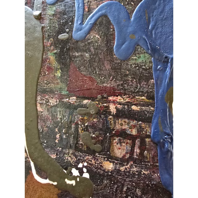 Vintage Mid Century Modern Abstract Painting For Sale In Boston - Image 6 of 8