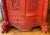 Wood 1850 Anglo Indian Sideboard or Dry Bar Cabinet Painted Cinnabar Red For Sale - Image 7 of 12