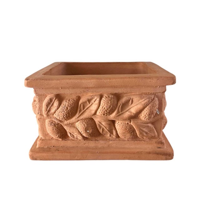 Italian Terracotta Square Citrus Lemon Garden Box Planter / Pot / Vessel, Impruneta For Sale In Dallas - Image 6 of 10