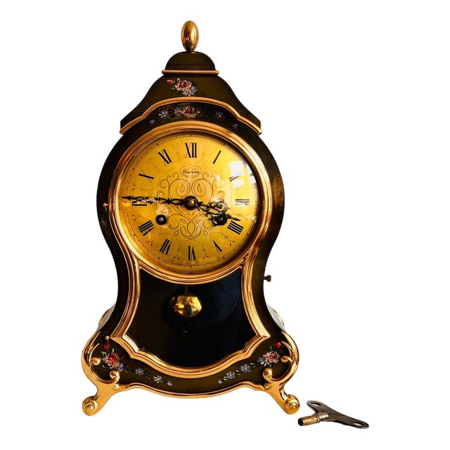 Mantel Clock with Pendulum For Sale