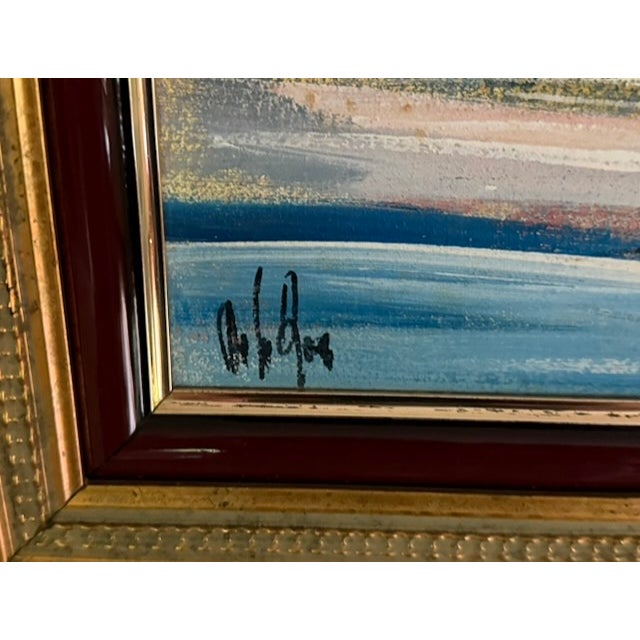 Modern Late 1990s, Modern Expressionist Harbor Seascape, Juan Manuel De La Rosa For Sale - Image 3 of 6