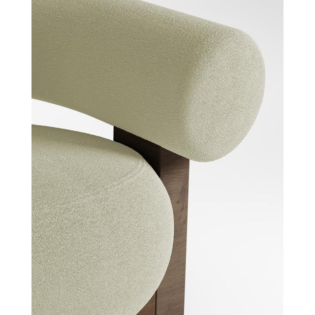 Not Yet Made - Made To Order Cassete Armchair in Boucle Beige and Smoked Oak by Alter Ego for Collector For Sale - Image 5 of 5