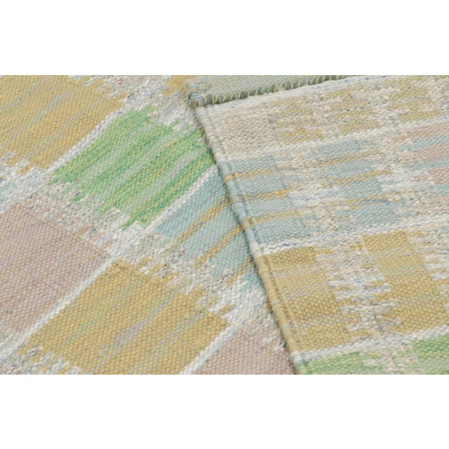Beige Rug & Kilim’s Scandinavian Style Rug in Beige With Colorful Geometric Patterns For Sale - Image 8 of 8