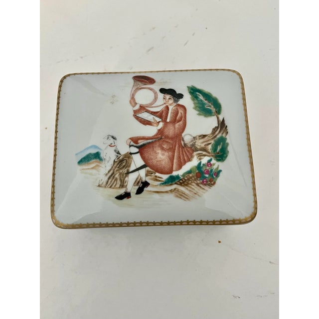 Vintage Mottahedeh Porcelain Alegre Lidded Cigarette Box