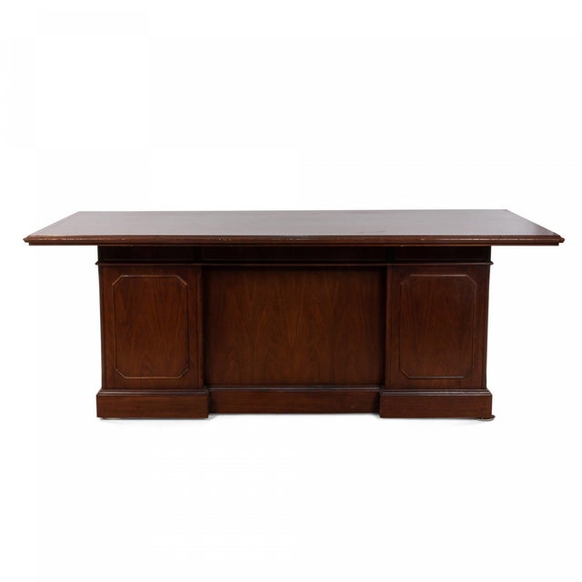 Alma Desk Company Mahogany Executive Desk Chairish