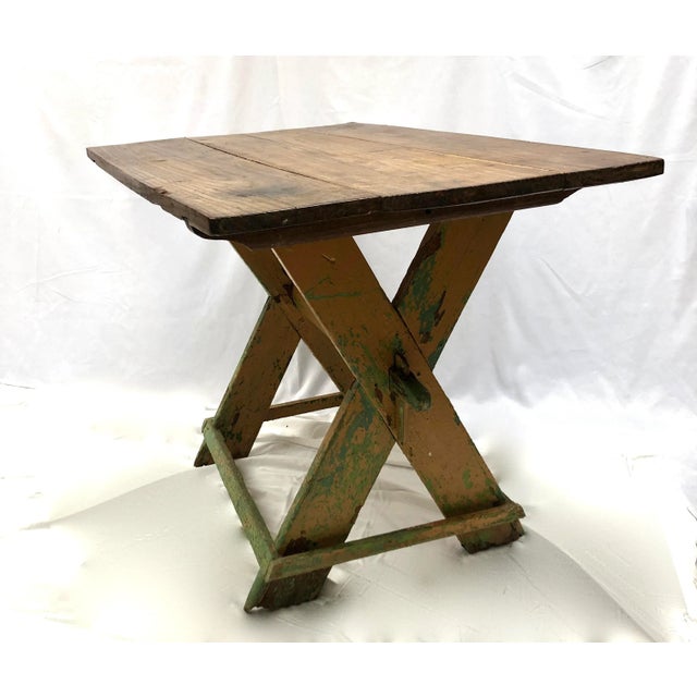 Antique French Hand Crafted Trestle Table For Sale - Image 13 of 13