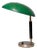 Green and Metal Table Lamp attributed to Harald Notini for Arvid Böhlmarks, 1930s For Sale