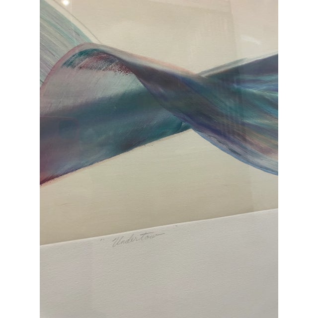 Wood Abstract Framed Wall Art Monoprint “Undertow” by Michael John March For Sale - Image 7 of 10