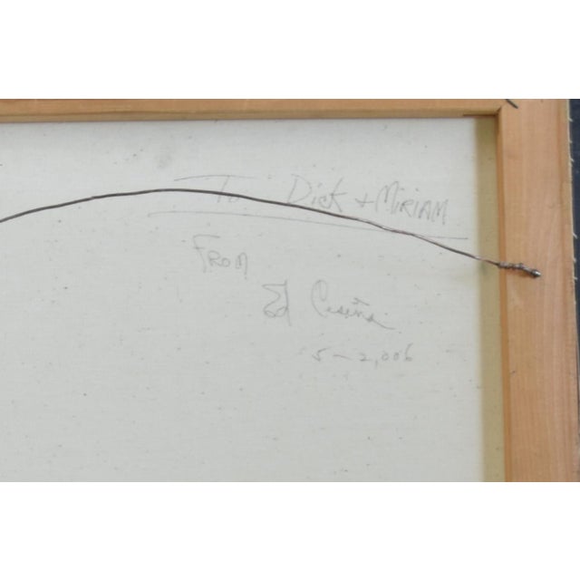 Wood Vintage Nautical Sailboat at Harbor Dock Seascape Oil Painting Including the Antiqued Silver Wood Frame For Sale - Image 7 of 7